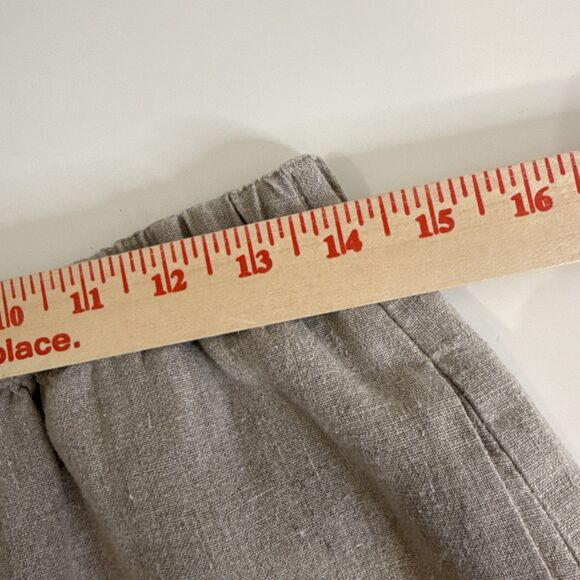 Flax Women’s 100% Linen Pull-On Pants Beige Size M Full Length Straight Leg - Picture 5 of 11